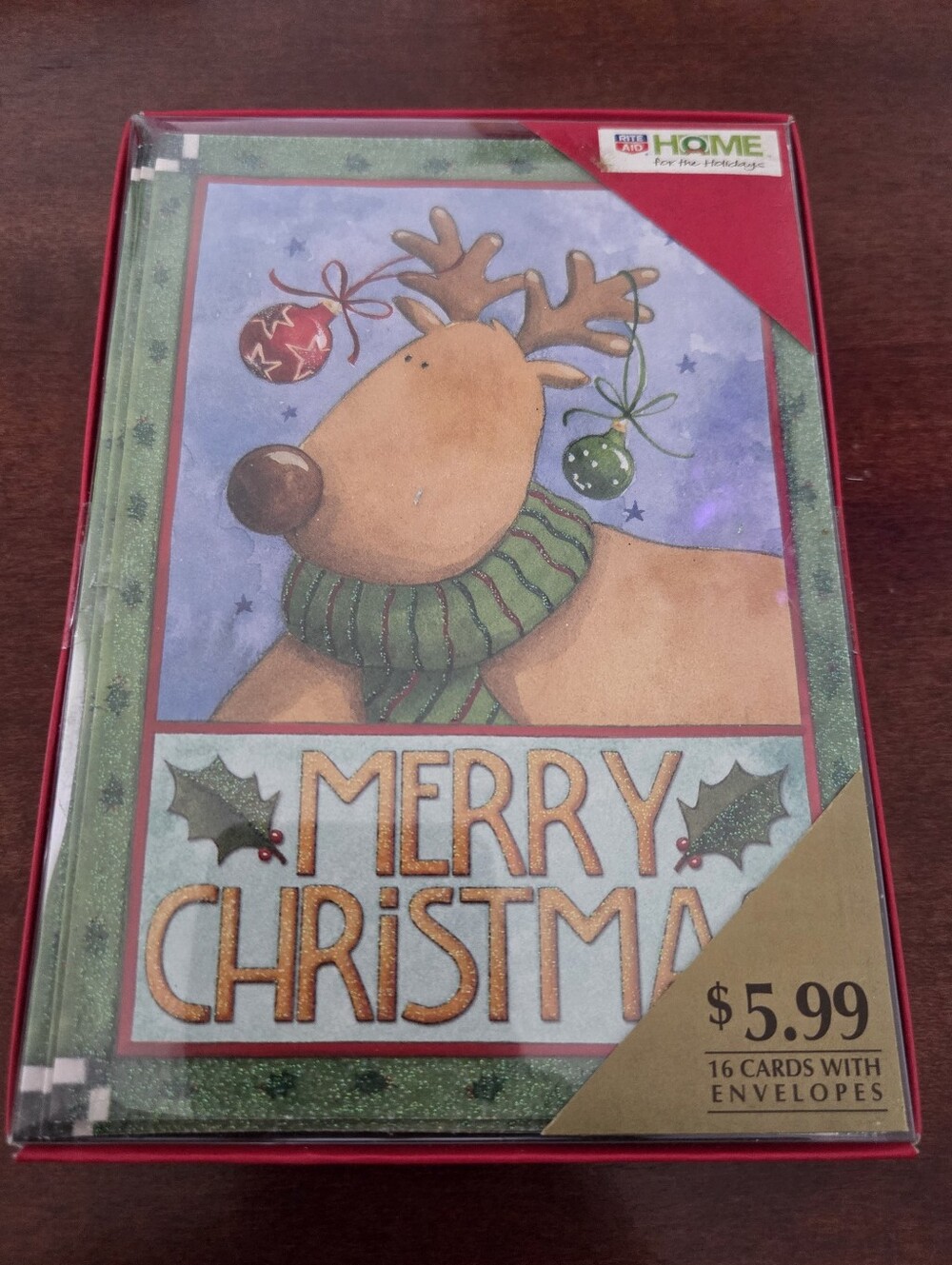 Merry Christmas Reindeer Holiday Card Set
